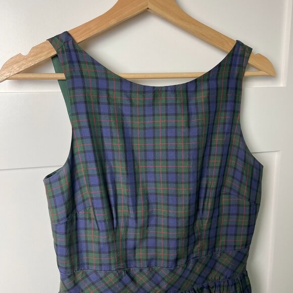 Tommy Hilfiger Silk Plaid Midi Dress - Picture 2 of 10
